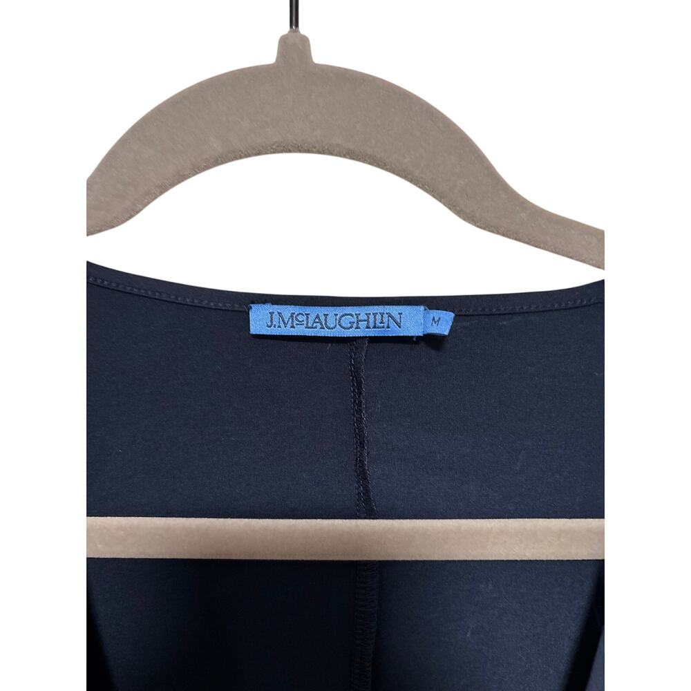 J. Mclaughlin Navy Blue Wrap Top Size M - Picture 3 of 8